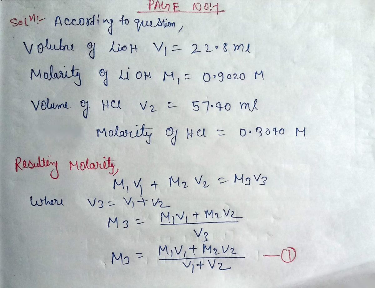 Chemistry homework question answer, step 1, image 1